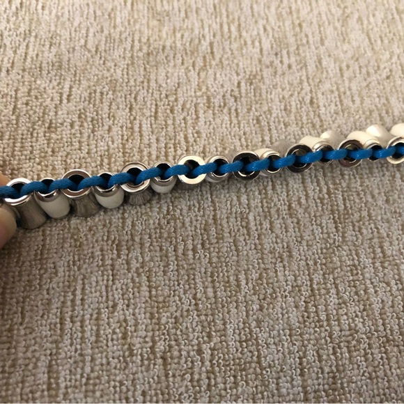 Lia Sophia porcelain white/silver/blue bracelet - Picture 2 of 5